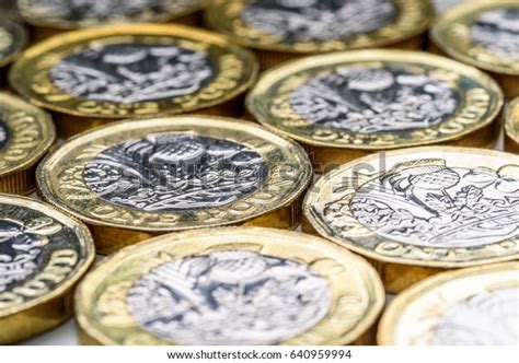 New Uk One Pound Sterling Coins Stock Photo (Edit Now) 640959994