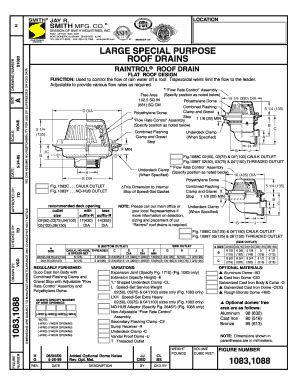 Fillable Online 1083 1088 Large Special Purpose Roof Drains Raintrol