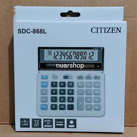 Jual KALKULATOR CITIZEN SDC 868L ASLI ORGINAL MERK CITIZEN CALKULATOR