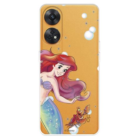 Capa Para Oppo Reno T Oficial Disney Ariel E Sebastian Bubbles A