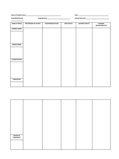 Drug Study Template Pdf