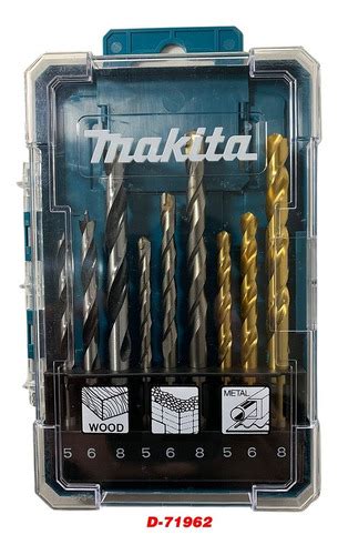 Jogo Kit De Brocas Madeira Ferro E Concreto D 08660 Makita