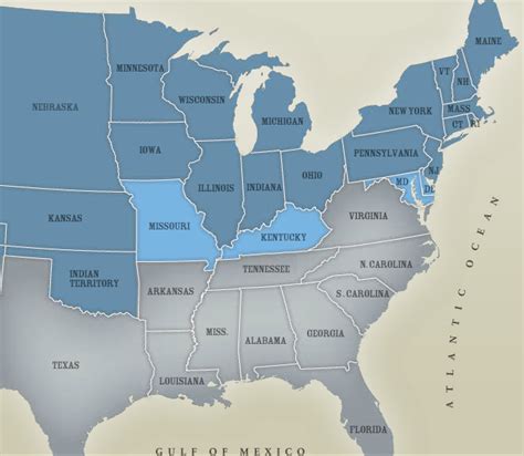 Map Of The United States In 1860 Mr Tessin