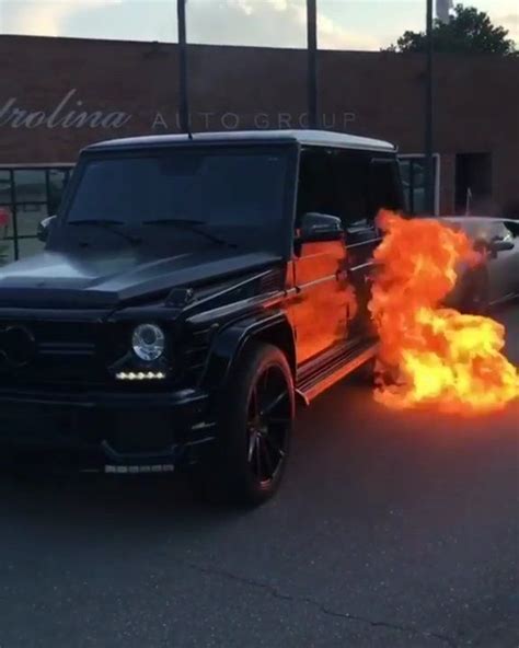 Mercedes Benz G63 Brabus Shooting Flames Follow Officialmrpro Mercedesbenz Lamborghini