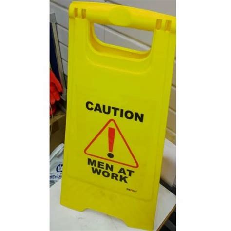 Fluorescent Yellow Polycarbonate Caution Board For Safety Purpose 48