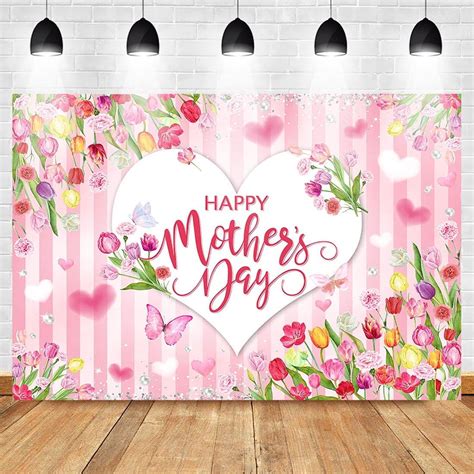 Amazon Avezano 7x5ft Happy Mother S Day Backdrop Pink Stripe