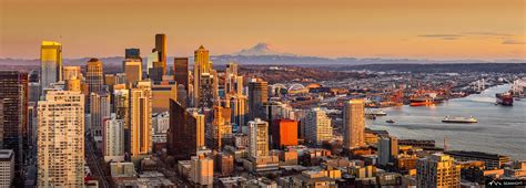 Seattle Skyline Sunset from Space Needle – Sean Hoyt Landscape Photography