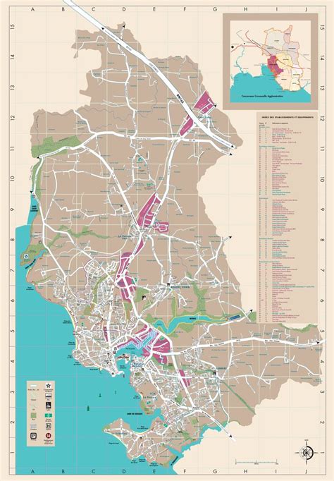 Carte De Concarneau En Concarneau Carte Plan Ville