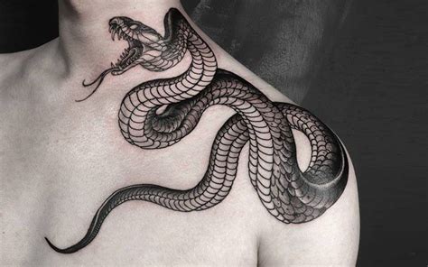 Snake Tattoo For Men Tattoo Snake, Black Snake Tattoo, Black Tattoo Art ...