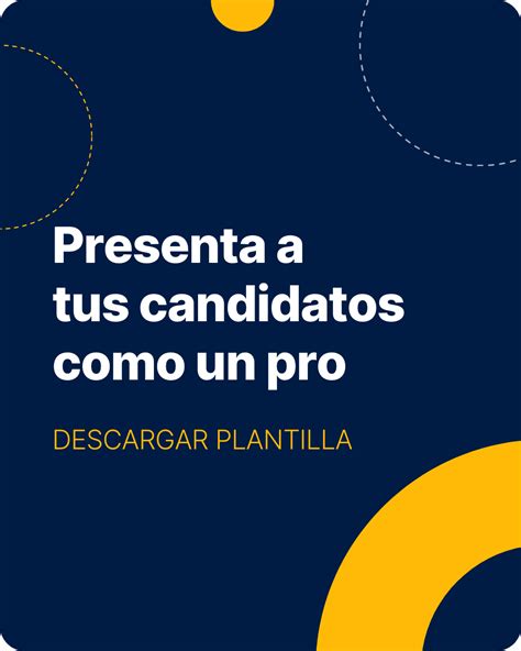 As Debes Presentar Un Perfil De Candidato Plantilla Gratis