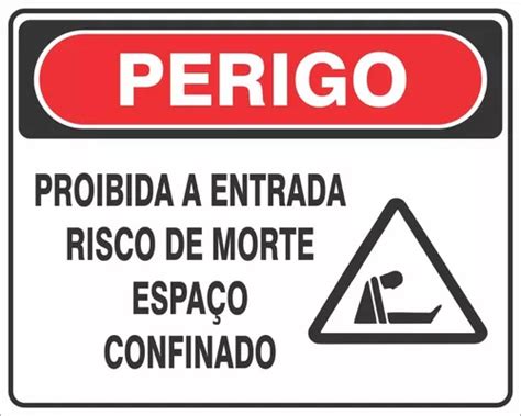 Placa Perigo Proibido A Entrada Risco De Morte MercadoLivre