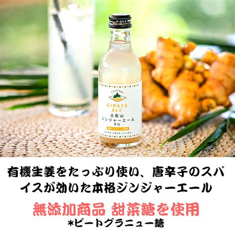 【楽天市場】土佐山 新ジンジャーエール 飲み比べ 2mix 200ml／本 20本《メーカー直送》【 送料無料 】（オーガニック生姜 使用 瓶