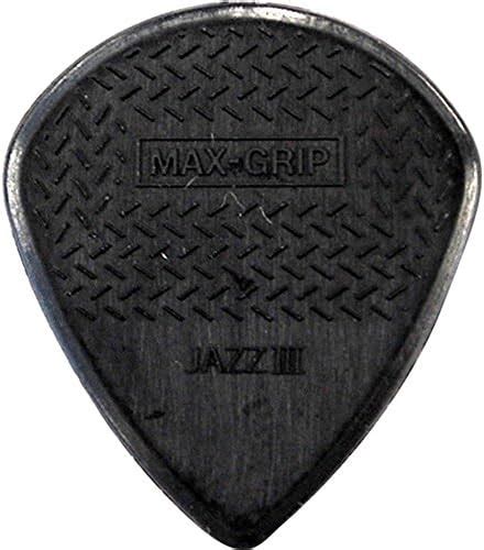 Jim Dunlop R N Max Grip Jazz Iii Nylon Guitar Picks Red Pack