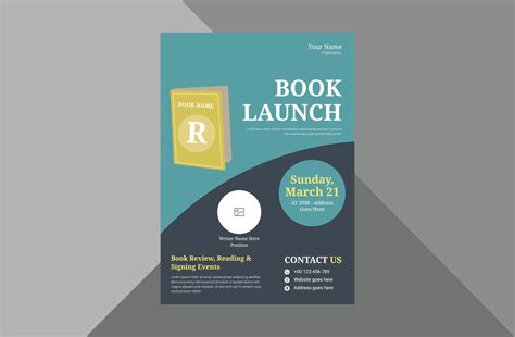 Book Launch And Publishing Flyer Design Template New Book Launch