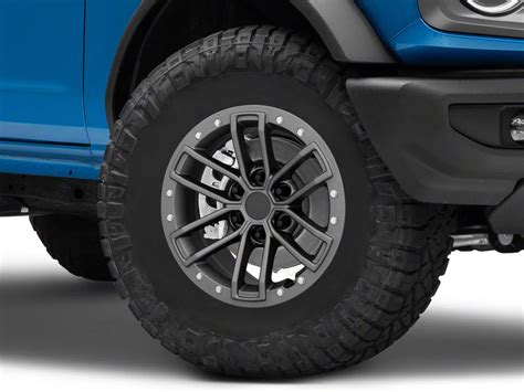 American Trucks Wheels Bronco Raptor Beadlock Style Charcoal 6 Lug Wheel 17x85 34mm Offset