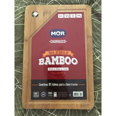 Tabua De Corte Madeira Bambu Churrasco X Bamboo Cozinha Aves