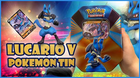 Opening Up A Lucario V Pokemon Tin Youtube