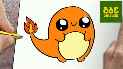 Pokemon Dessin Facile Beau Images Ment Dessiner Charmander Kawaii Étape ...