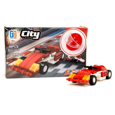 Carrinho Bloco Montar F1 Racing 40 Peças Tipo Lego City 2em1 no Shoptime