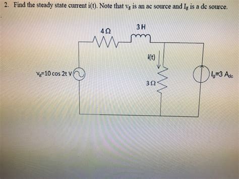 Solved Find The Steady State Current I T Note That V G Is Chegg