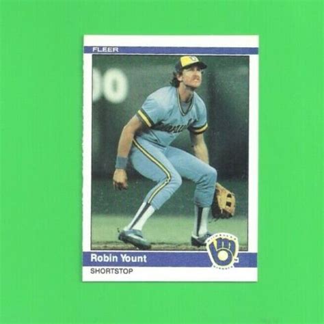 Mlb Fleer Robin Yount Milwaukee Brewers Hof Ebay