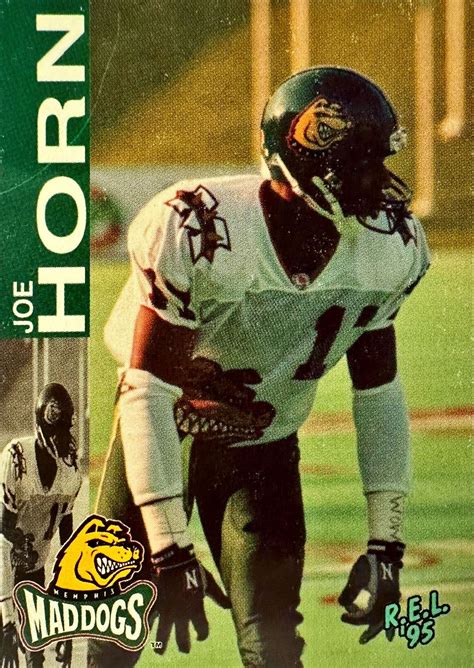 Cfl Us Trading Card Joe Horn Memphis Mad Dogs 1995 Rcfl