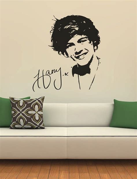 Medium Harry Style One Direction Vinyl Wall Art By Nsvinyls