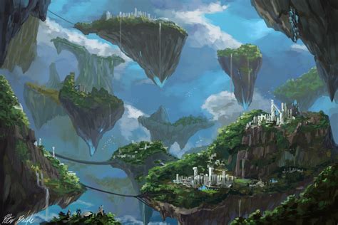 Floating Islands By Peterprime On Deviantart