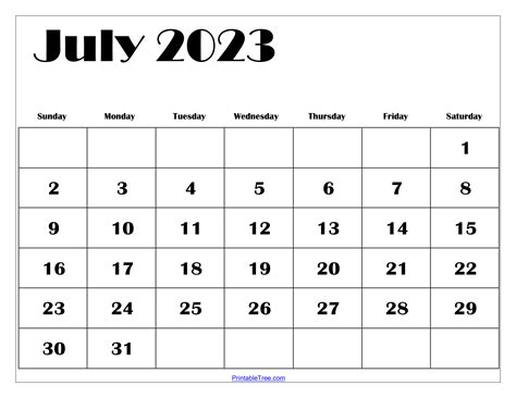 Blank Calendar Printable July Blank Calendar Printable 2023 Themelower