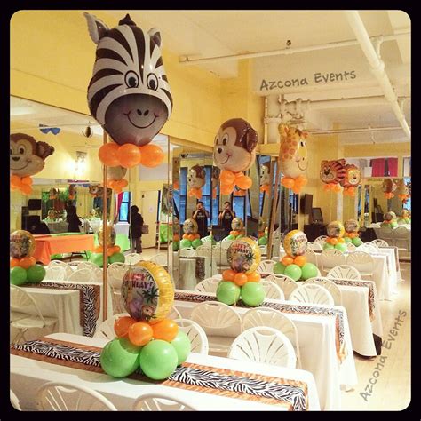 Safari Themed 1st Birthday Balloons Decor Centerpieces 1st Birthday