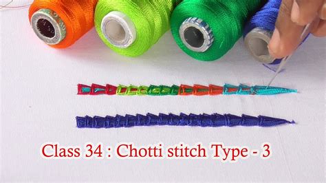 Class 34 Chotti Stitch Type 3 Aari Chotti Stitch Practice For