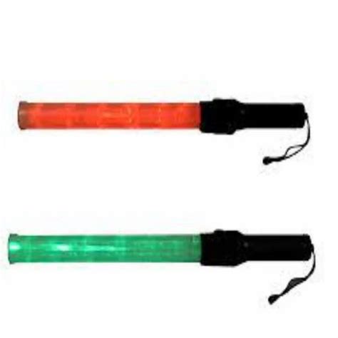 Fluorescent Polycarbonate Led Traffic Baton Light Red Green White At