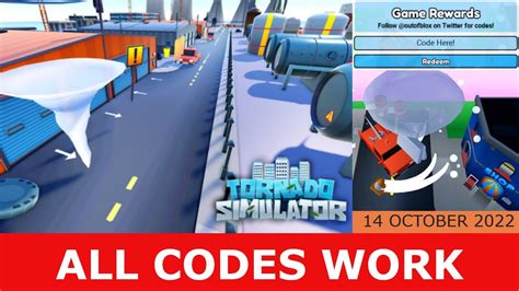 All Codes Work Tornado Simulator Roblox October Youtube