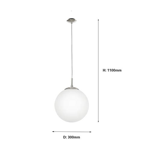 Eglo Rondo Large Pendant Light Satin Nickel Homebase