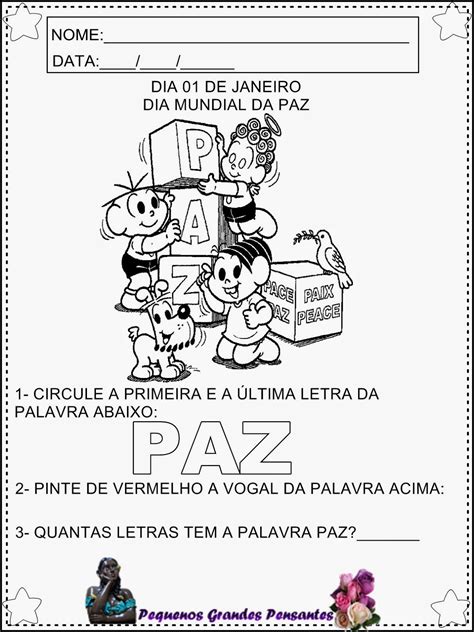 Pequenos Grandes Pensantes Atividades In Cio Ano Letivo Na Educa O A