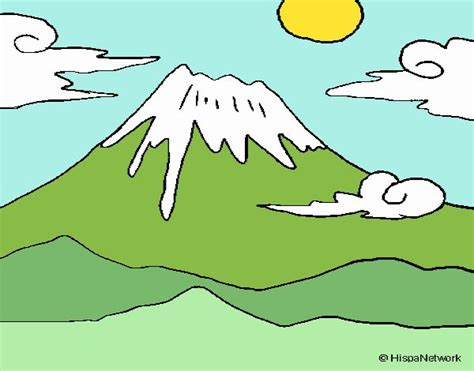 Dibujo De Monte Fuji Pintado Por En Dibujos Net El D A A Las