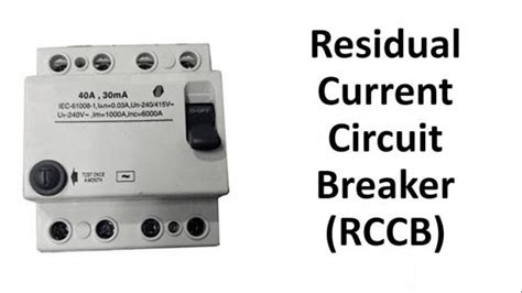 Residual Current Circuit Breaker How It Works And Use