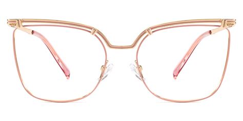 Cynthia - Square Pink Prescription Glasses | Ublins