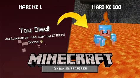 100 Hari Minecraft Tapi DIATUR SUBSCRIBER YouTube