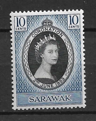 1953 Sarawak 196 Queen Elizabeth Coronation MH Asia Malaysia