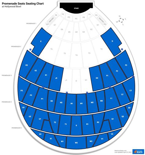 Hollywood Bowl Detailed Seating Chart With Seat Numbers – Two Birds Home