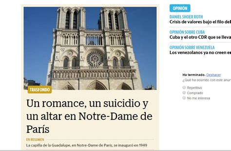 Un Romance Un Suicidio Y Un Altar En Notre Dame De París El Nuevo