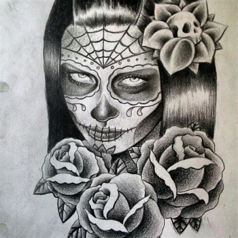 Pin By Carolyn Dotario On Sugar Skulls Female Face Drawing Face