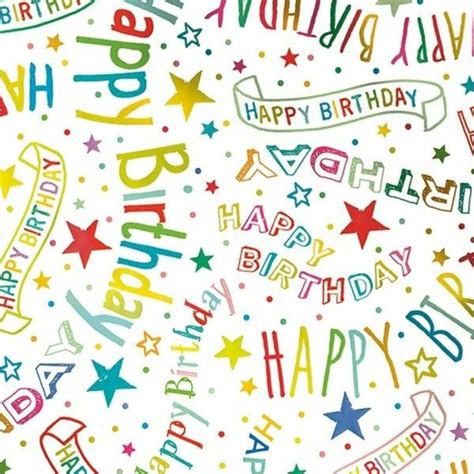 Geschenkpapier Happy Birthday 70x150cm Bunt