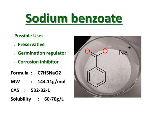 Sodium Benzoate Formula