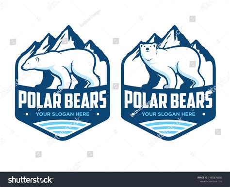 Polar Bears Logo Two Alternative Polar Stock Vector (Royalty Free ...