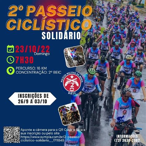 INSCRIÇÕES ABERTAS PARA O 2 PASSEIO CICLÍSTICO SOLIDÁRIO EM ILHÉUS O