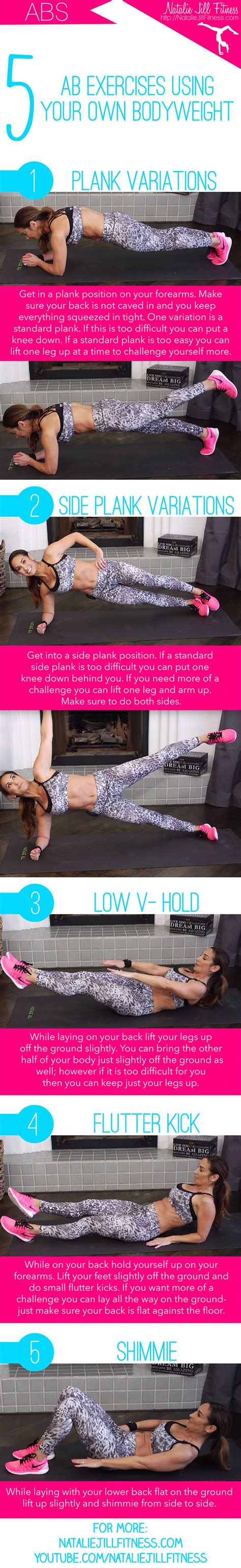 5 Ab Exercises You Can Do Anywhere Using Your Own Bodyweight VIDEO