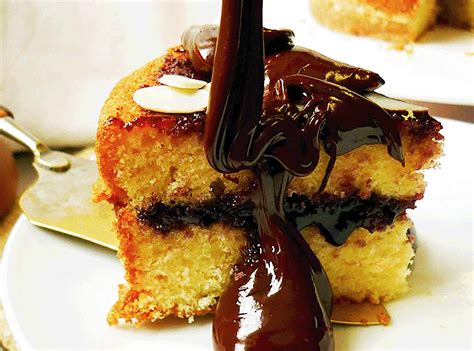 Bolo de fubá recheio de chocolate cremoso Cozinha da Marcia