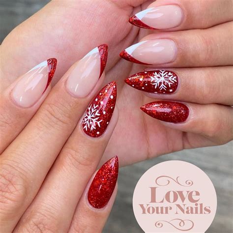 Ideas For Festive Red French Tip Christmas Nails Nail Designs Daily